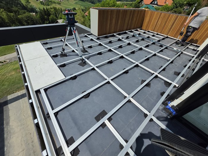 Rooftop terrace on Vitaro adjustable pedestals